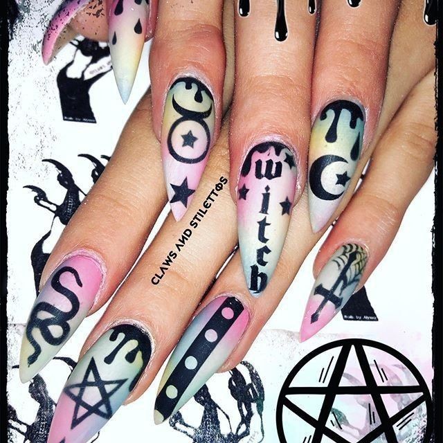 witchy gothic nails