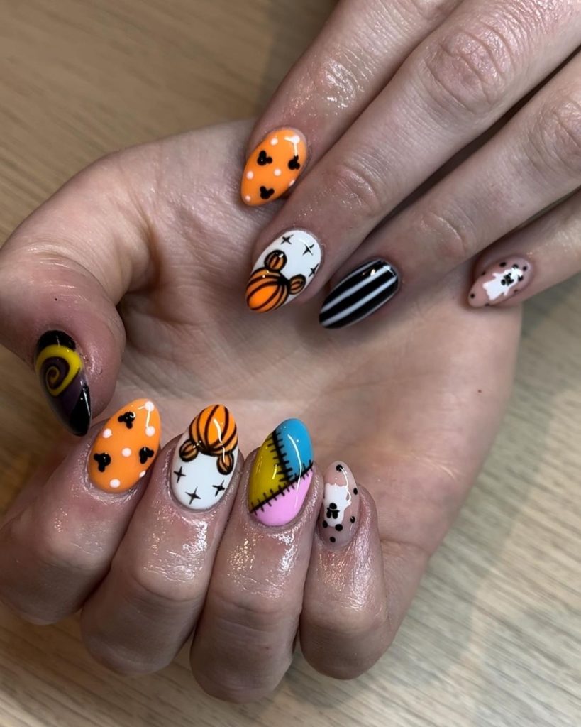 Disney Halloween nail ideas