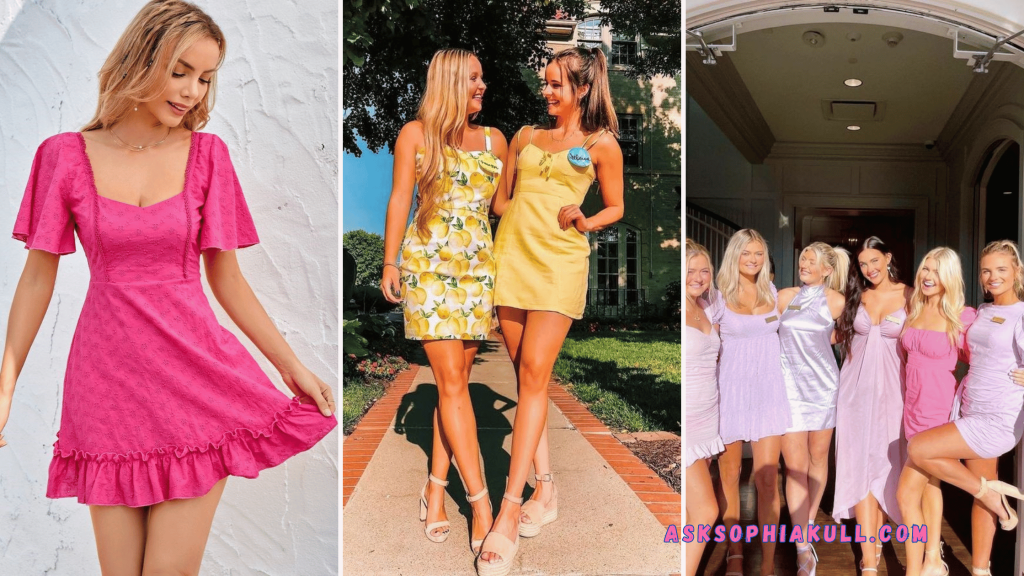 dress ideas above that are perfect to wear to a sorority rush