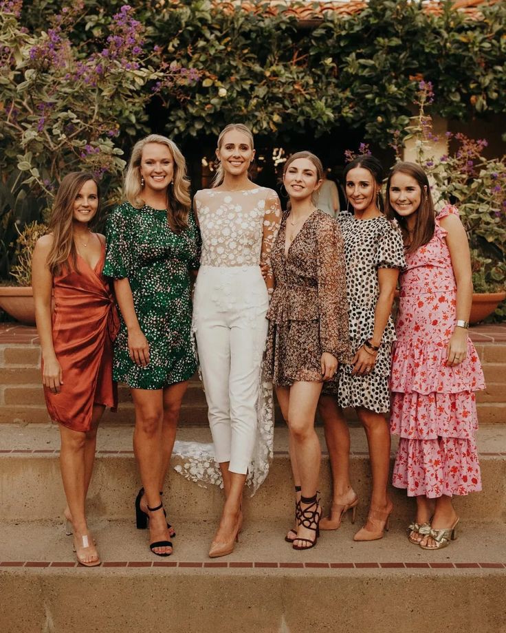 wedding rehearsal outfit ideas for group of girlfriends