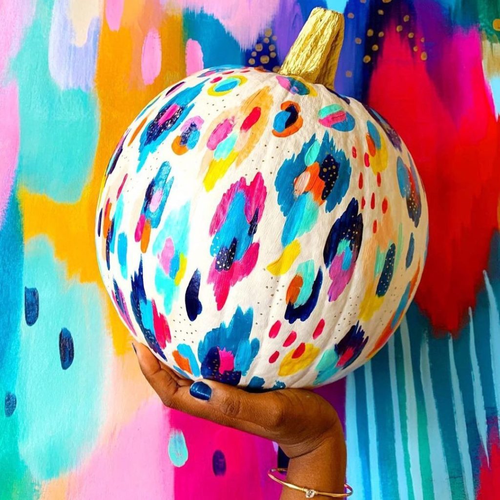 pumpkin painted colorful