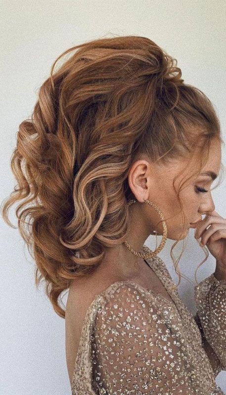 brown hairstyle for prom