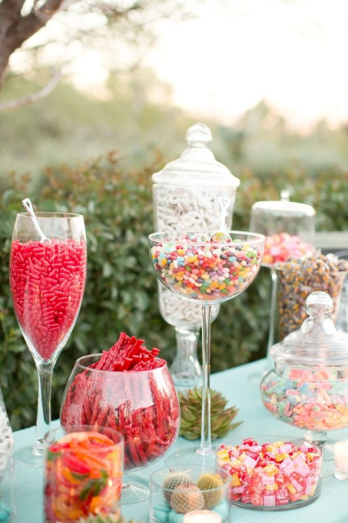 candy buffet setup ideas to serve your guests at your graduation parties.