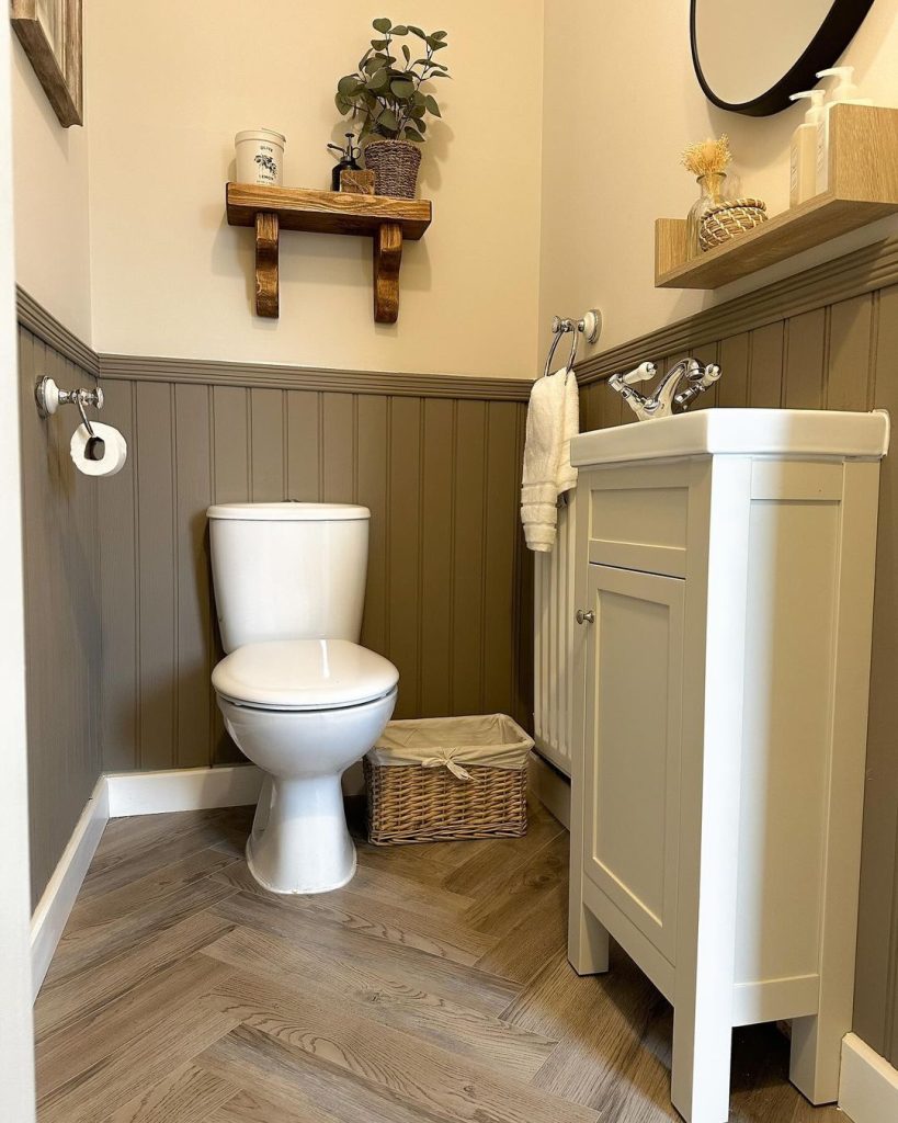 farmhouse above the toilet decor ideas