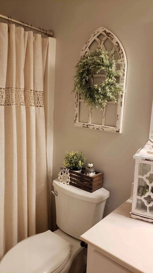 farmhouse above the toilet decor ideas