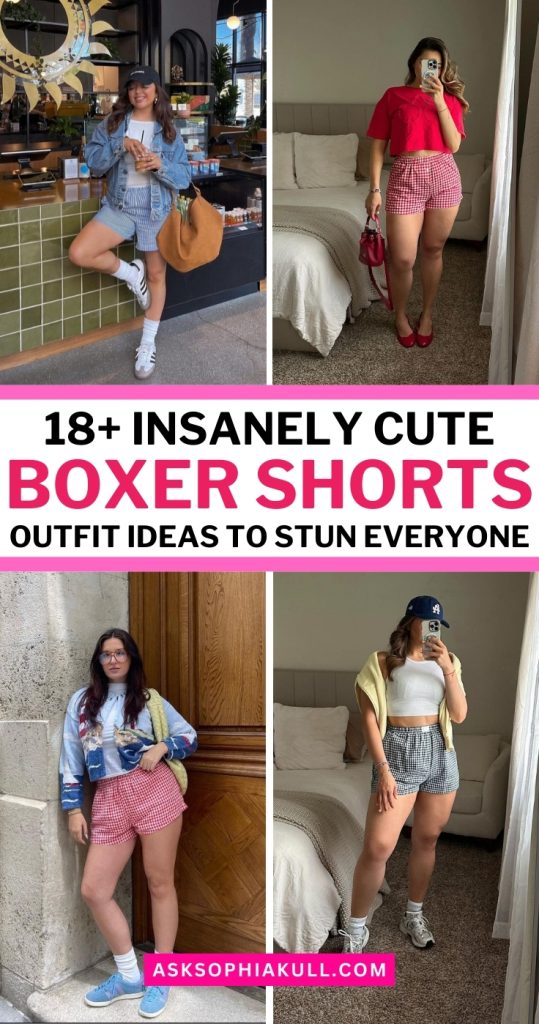 boxer shorts outfit ideas for women