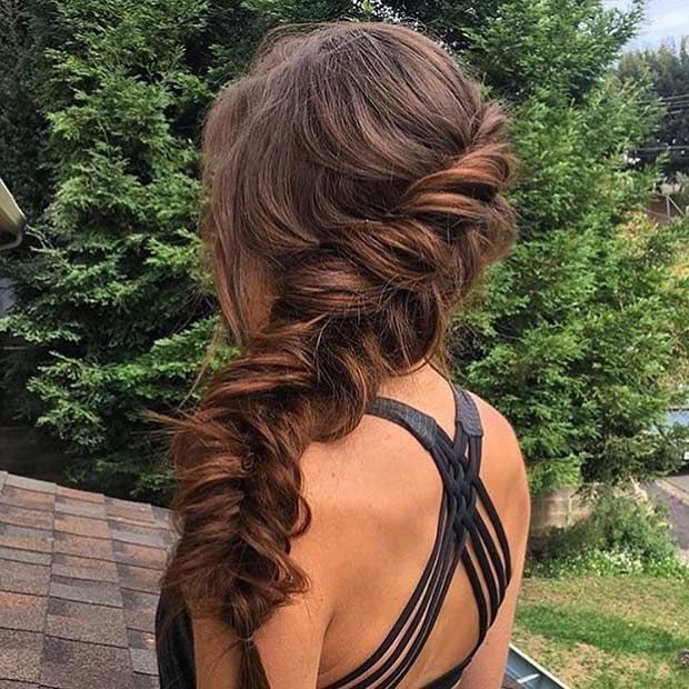 brown prom hairstyle ideas