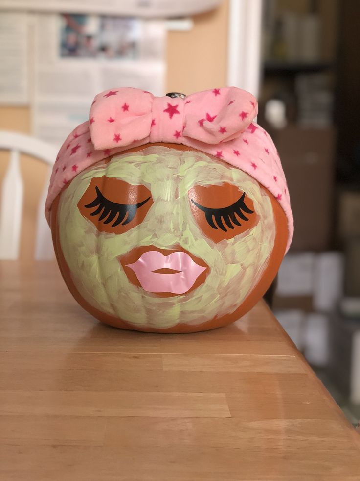 pumpkin painted as a girl