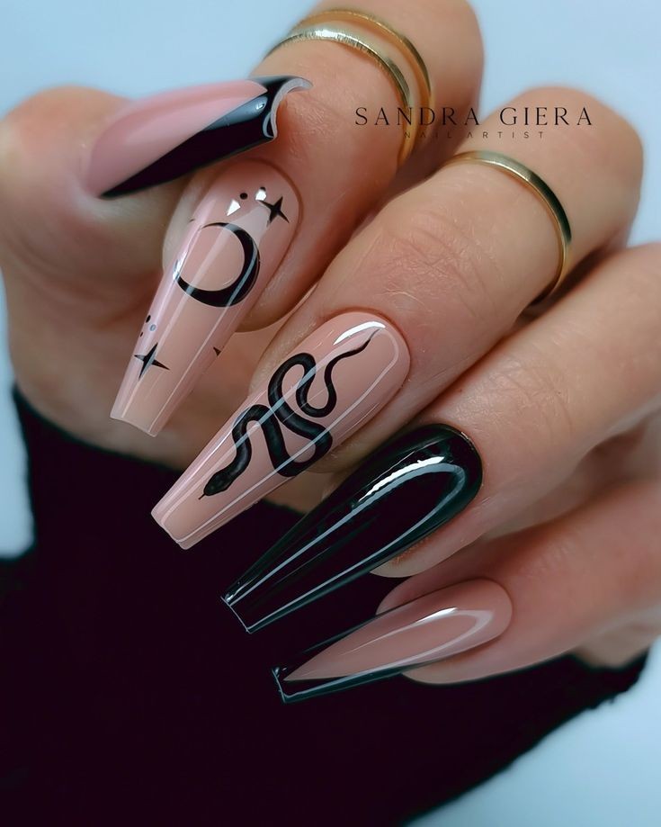 black snake nail designs