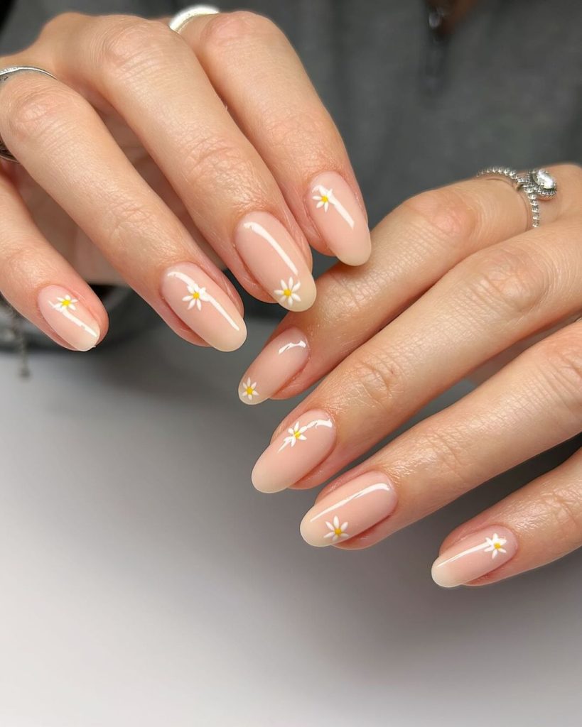 neutral nails almond shape