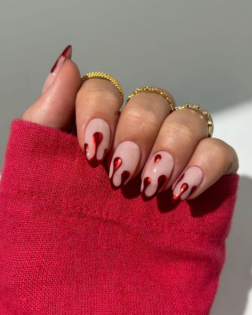 red nails pinterest