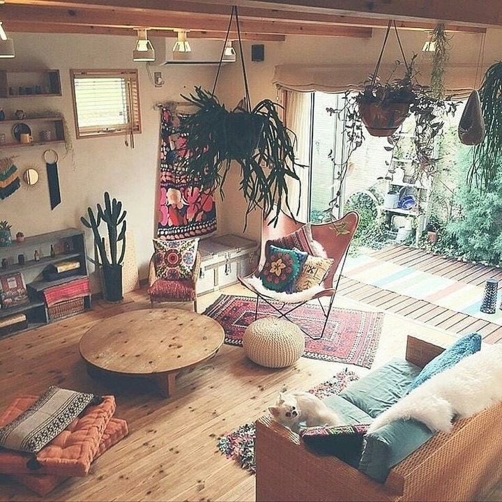 Boho-inspired living room