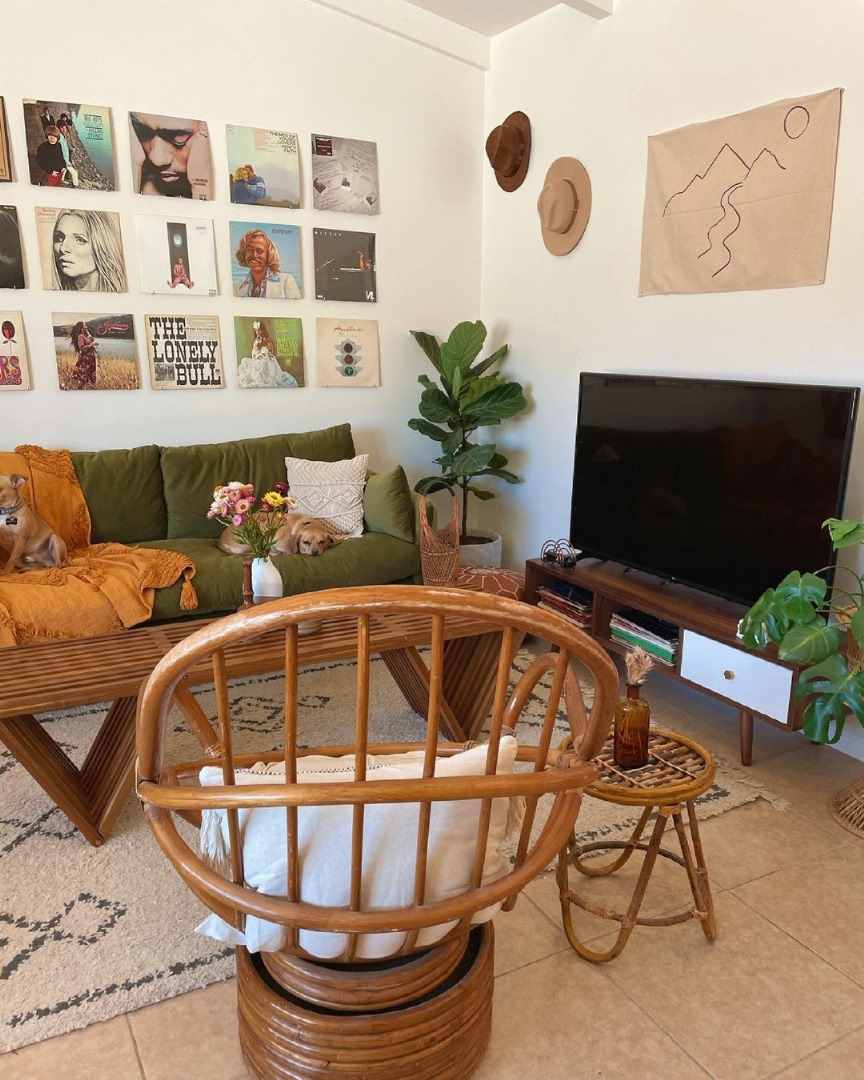 Boho-inspired living room