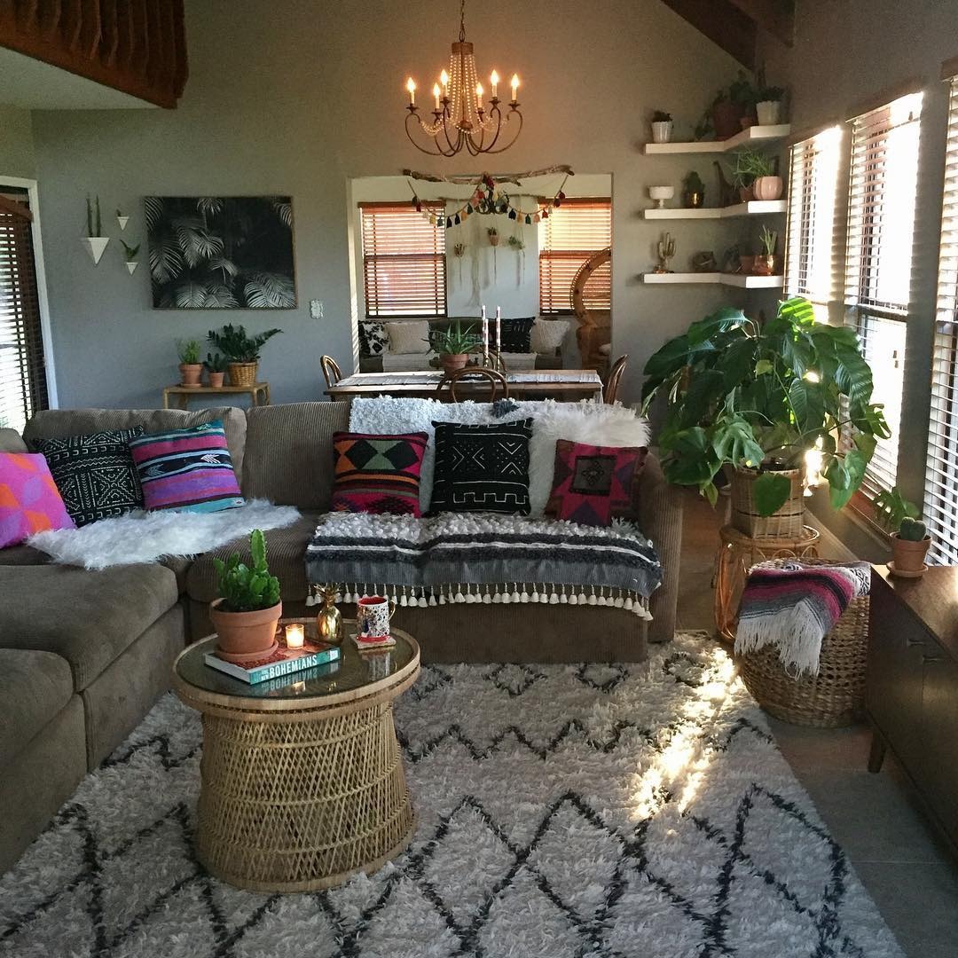 Boho-inspired living room