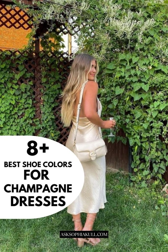 best shoe colors for champagne-colored dresses