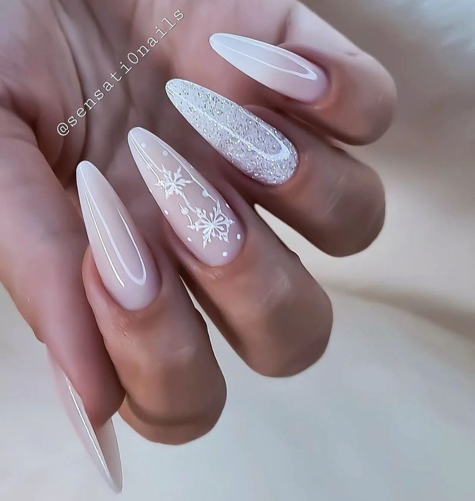 White Winter Nail Design Ideas