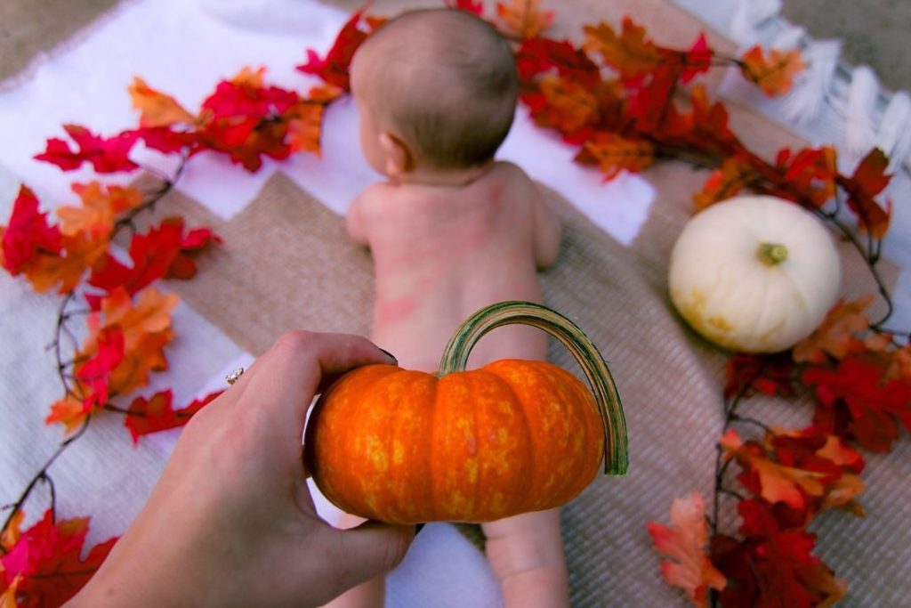 DIY fall baby picture ideas at home