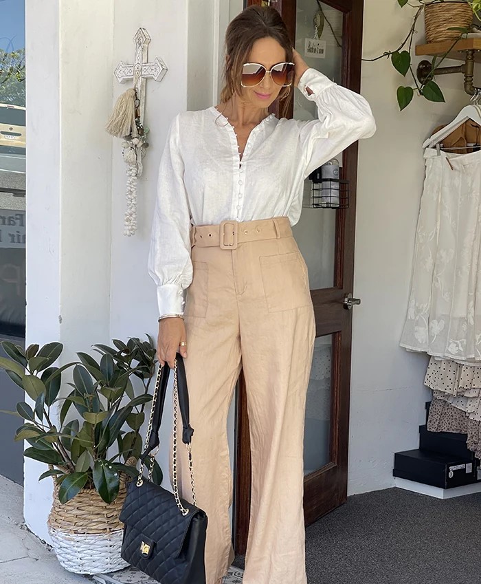 What To Wear With Tan Linen Pants