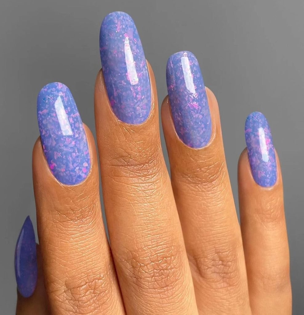 purple Winter Nail Design Ideas