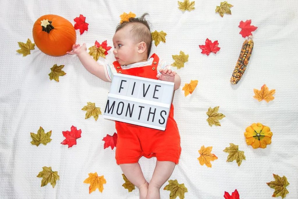 five months baby photoshoot ideas