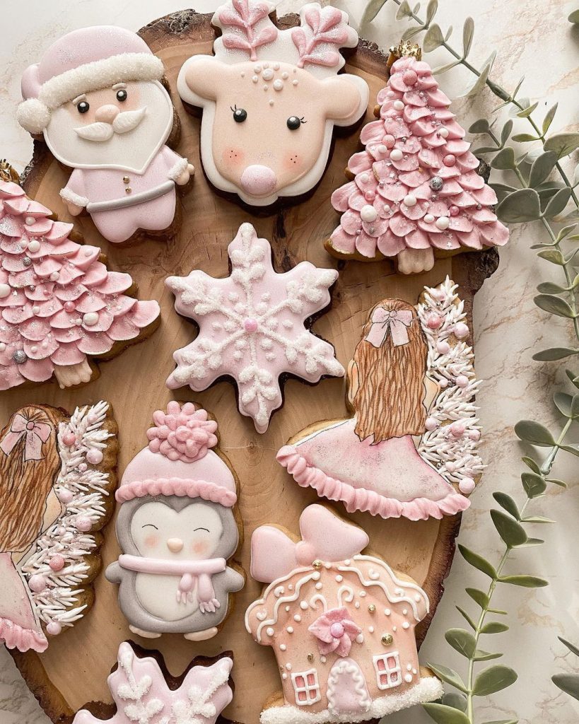 pink Christmas Cookie Ideas