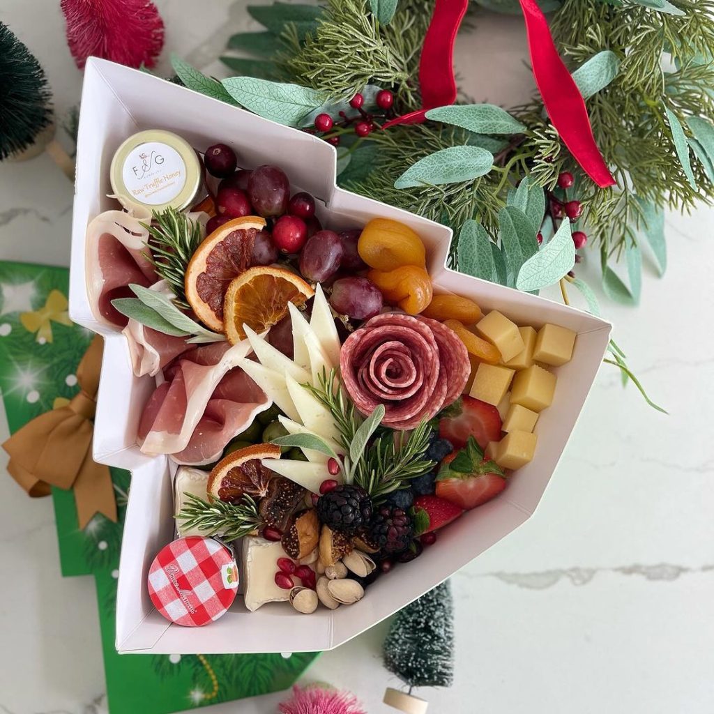 Christmas Platter Ideas with salami rolls