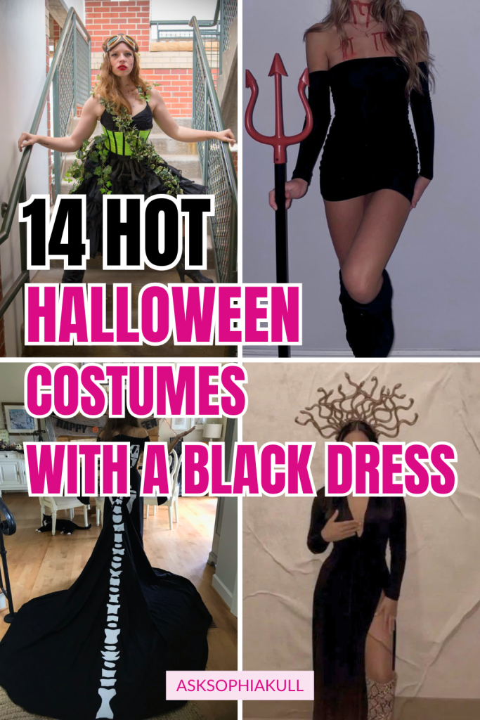 Halloween costumes with a black dress