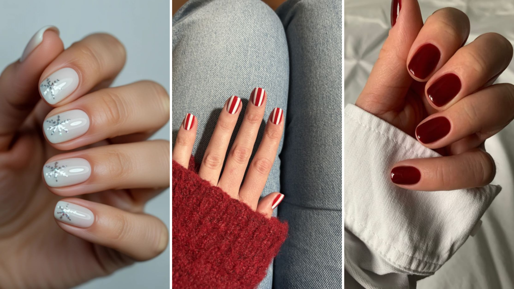 20 Short Christmas Nail Ideas That Still Feel Very Festive